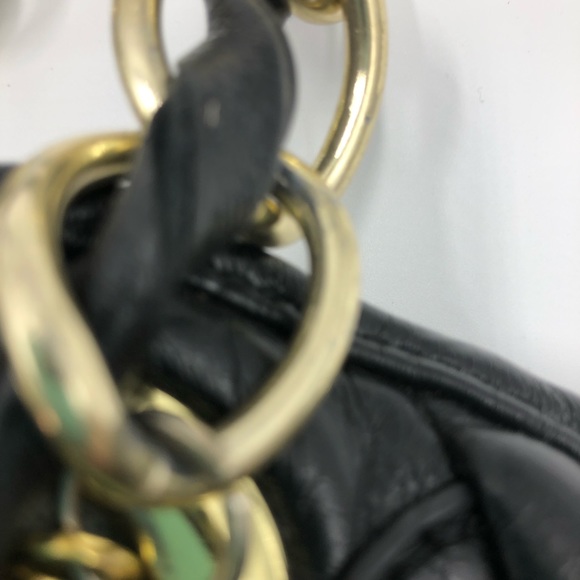 Marc Fisher Black Quilted Leather Hobo Bag - Picture 4 of 8